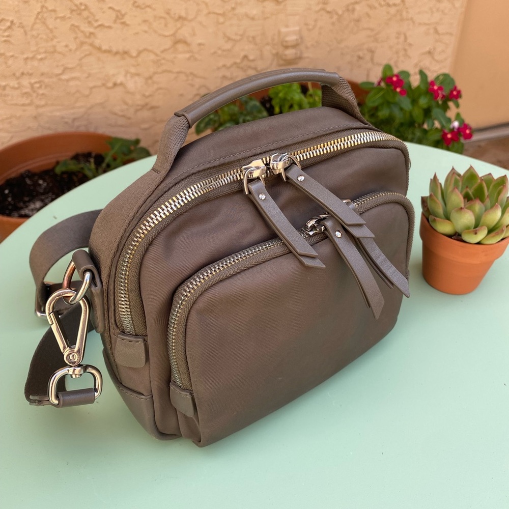 Quince Revive Nylon Crossbody Ash Gray